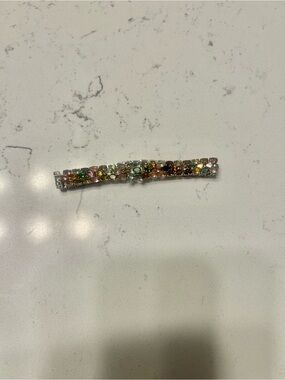 925 Sterling Silver Multicolor Tennis Bracelet 💎
